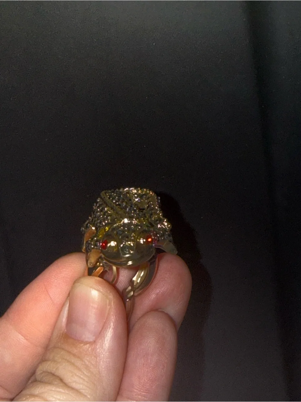 Gold Reptile Ornament Ring - Gold Color